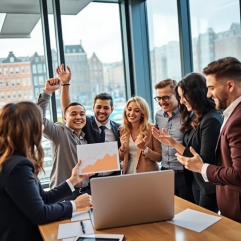 Professional die netwerkt op een zakelijk evenement