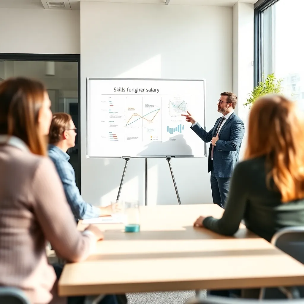 Strategisch denkende professional presenteert visie aan management team