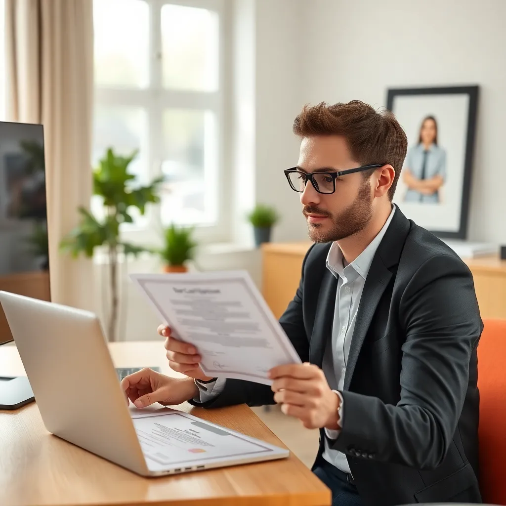 Professional bestudeert tech certificeringen op laptop